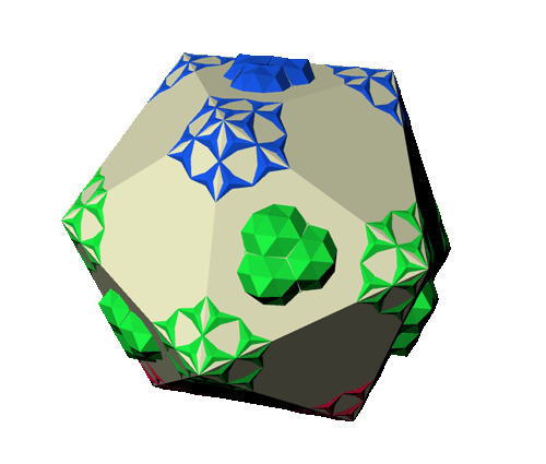macro-molécule de niveau 1 avec l'icosaèdre
